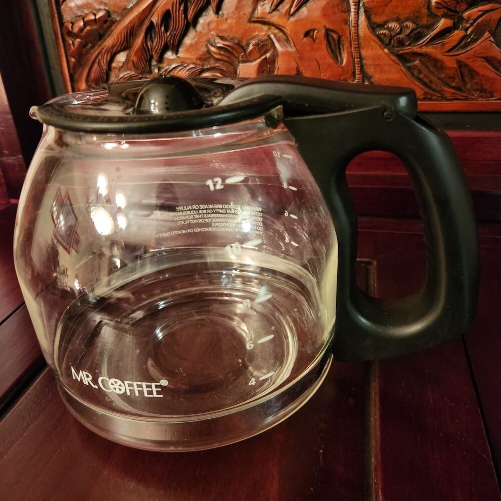 Mr. Coffee Replacement Glass Carafe With Black Handle For 12-Cup Coffee Maker
